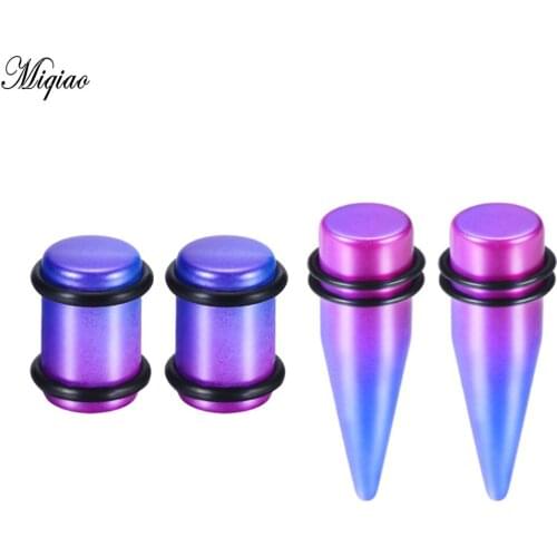 Miqiao 2 Pcs Piercing Accessories Plug Gauge Pointed Cone Solid Ear Pinna Acrylic Expander 1.6mm-10mm