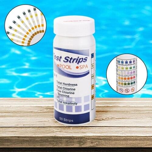 5-In-1 Swimming Pool PH Test Paper Residual Chlorine Test PH Cleaner PH Alkalinity Hardness Accessories Tester Strip Pool V R5T4