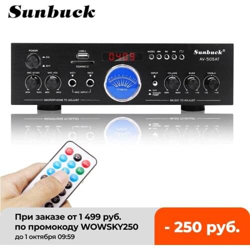 SUNBUCK bluetooth Home Theater Amplifiers AV-505AT 110-220V Home Power Amplifier Audio Stereo AMP Mixer USB FM