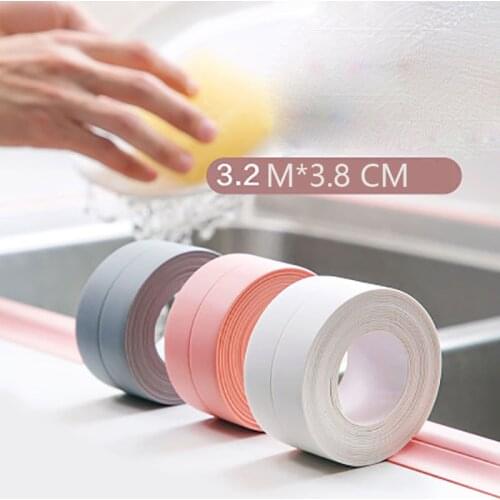 Mould Proof Kitchen Waterproof Tape Kitchen Accessories Home Improvement Bathroom Shower Sealing Strip Tape
