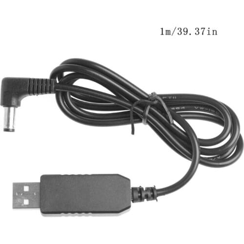 1M USB DC 5V To 12V 2.1x5.5mm Right Angle Male Step Up Converter Adapter Cable For Router LED Strip Light