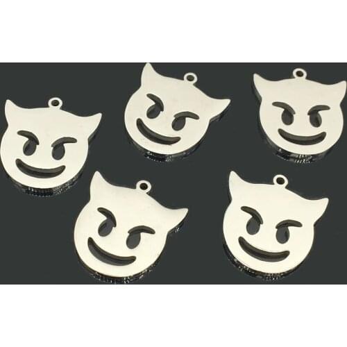 10pcs Halloween Pumpkin Stainless Steel Jewelry Pendant 316L Stainless Steel One Hole Hallows Day Charm for DIY Jewelry Making