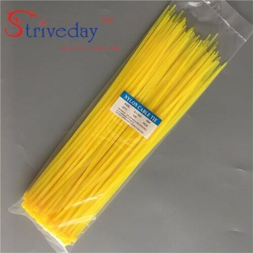100pcs/Lot color nylon cable ties 4*300mm green red yellow blue green black white plastic cable ties DIY