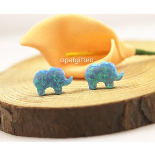 3pcs/lot Free shipping 8x11mm Synthetic Elephant Lovely Opal Stone Animal Elephant Fire Opal for DIY Jewelry wholesale price