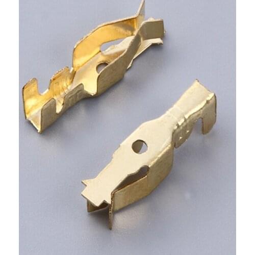 50pcs Automotive Connectors Lampholder Plug Spring 0.3 Thick Connector Terminal