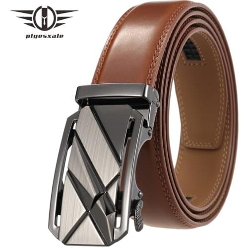 Automatic Buckle Cowhide Real Leather Belts For Men High Quality Luxury Brand Casual cinto masculino Business Waistband B316