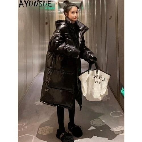 AYUNSUE Female Winter Coat 2021 Long Hooded Coats Womens Jacket Black Parkas Ladies Jackets Korean Style Jaqueta Feminina Gxy74