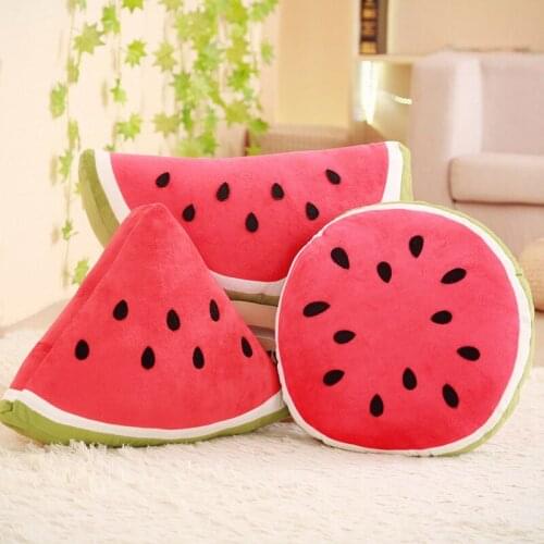 Big watermelon pillow personality creativity cute stuffed toys fruit cushion round vintage home decor accessories