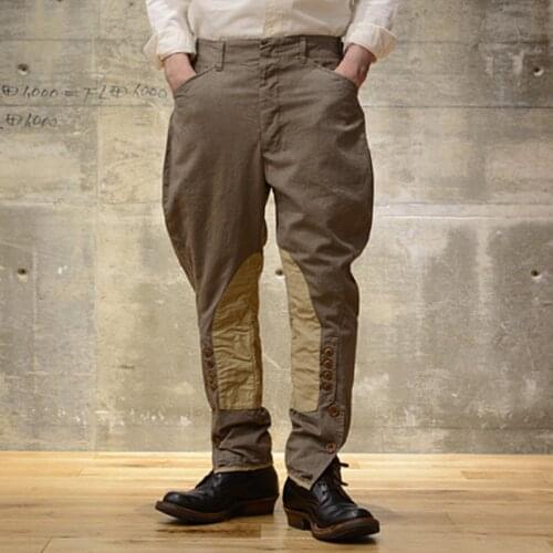 YUTU&MM Men/Women Military Style Khaki Jodhpurs Pants Equestrian Horse Riding Beige Breeches Polo Pants Military Trousers