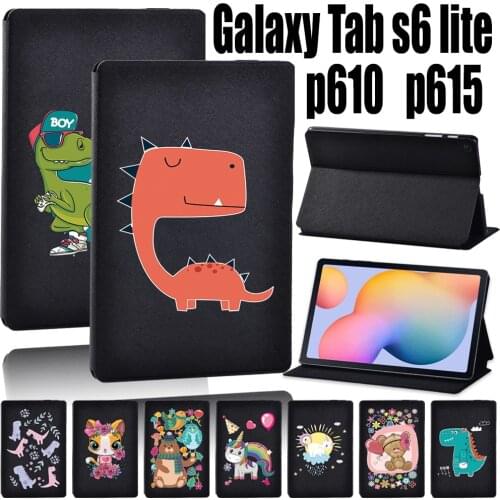 Tablet Case for Samsung Galaxy Tab S6 Lite P615 /P610 10.4 Inch PU Leather Cover Case + Free Stylus