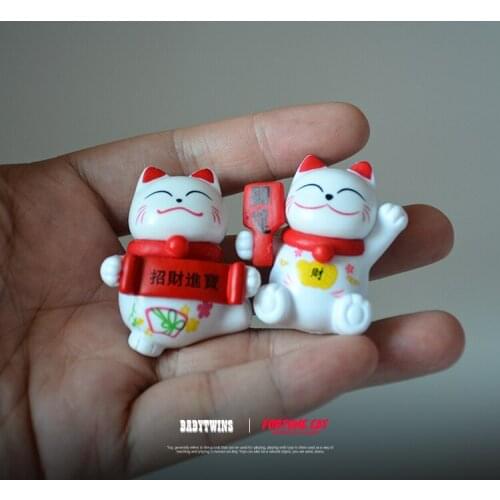 Diy Cute Cat Lucky Cat Figure Doll Model Ornaments Student Teenagers Birthday Quality Deformation Gifts