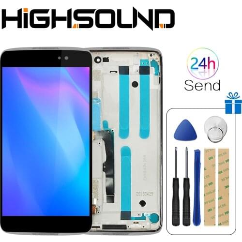 For Alcatel One Touch Idol 4 LTE 6055 6055P 6055Y 6055B 6055K 6055H OT6055 LCD DIsplay + Touch Screen Digitizer Assembly+Frame