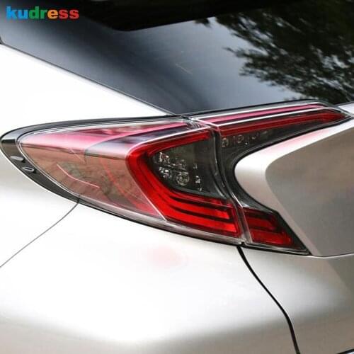 For Toyota CHR C-HR 2016 2017 2018 2019 ABS Chrome Rear Light Decoration Cover Trim Tail Lamp Protector Sticker Car Accessories