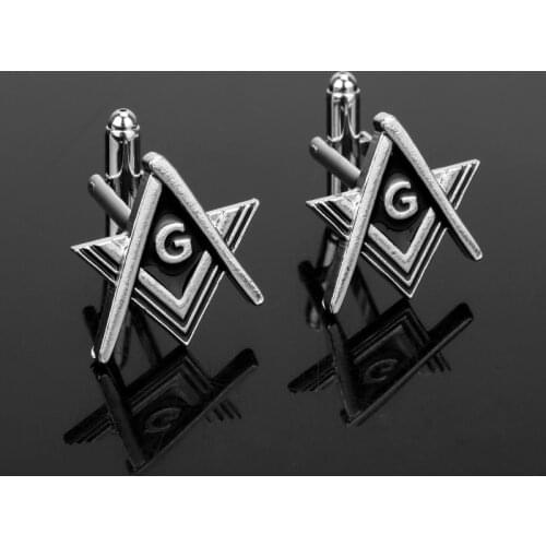 Dongsheng Enamel French Shirts Cufflinks Masonic Cufflinks Fashion Brands Freemason Free mason Cufflinks Gift for Men Boys-40