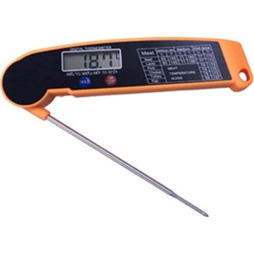 Barbecue Meat Fork Thermometer Handheld Folding Needle BBQ Fork Kitchen Cooking Tool Barbecue Cooking Electronic Thermometer