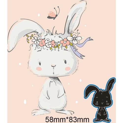 58*83mm Cute bunny new Metal Cutting Dies for decor card DIY Scrapbooking stencil Paper Album template Dies