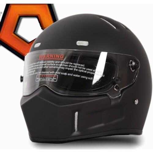 FRP Motorcycle Helmet Mens and Womens Full-cover Motorcycle Retro Full Helmet