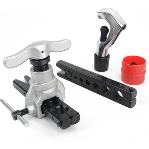 CT-808 Eccentric Tube Flaring Tool Kit Metric and Inch Tube Expander Kit Air Conditioner Copper Pipe Reamer 6-19mm 1/4-3/4"