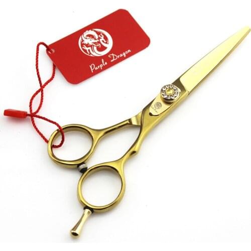 Purple Dragon 5.5 inch Gold Hair Makas Thinning / Cutting Hair Scissors Set Professional High Quality Japan 440c Haircut Scissor