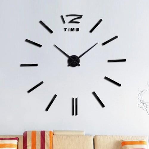 New 3d House Clock Wall Clock Design Acrylic Mirror Clocks Stickers accessories Decorative Living room