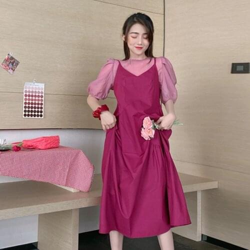 Maxi Dresses for Women Design Niche Suspender Skirt Spring New Small Temperament Retro Dress Women