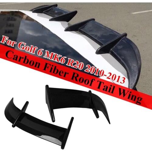 Carbon Fiber Rear Roof Tail Wing Rear Window Roof Spoiler for Golf 6 MK6 2010 2011 2012 2013