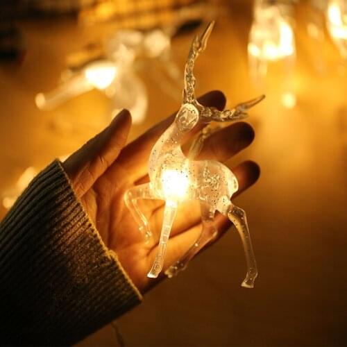 LED Sika Deer String Christmas Decoration New Year Christmas Elk Small Lantern Garden Decoration Christmas Home Supplies