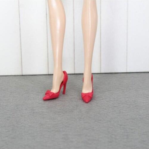 Doll shoes pretty shoes fashion red pink shoes high heel shoes for your collection Barbie dolls BBI989