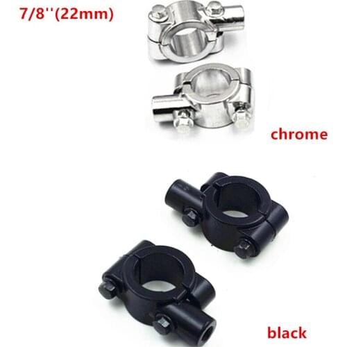 Universal 7/8'' 22mm Handlebar Mirrors 10mm Mount Holder Clamps Adaptors Motorcycle For Honda Yamaha Kawasaki Suzuki Old School