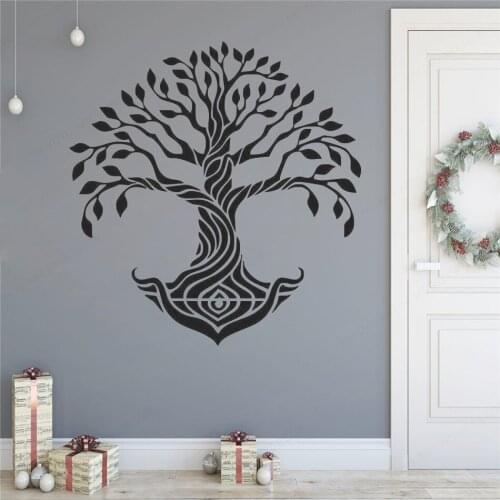 Tree of Life Vinyl Wall Art Sticker Home Decoration Living Room Wall Decor Sticker Bohemian Travel treelife Art Wall MuralHL117