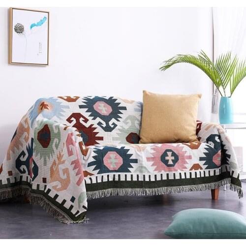 Vintage knitting sofa blanket for Couch Sofa Decorative Slipcover High Quality Bedspread Travel Plane Blanket Picnic mat XT200