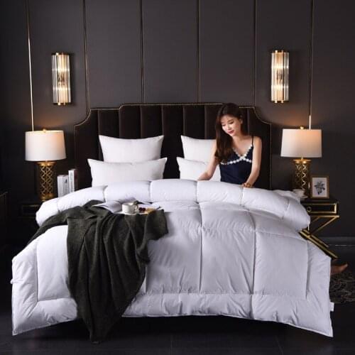 All-Season Down Duvet Plush Cotton Microfiber Fill Washable Duvet Hotel Home White Comforter trapunta invernale