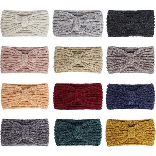 Knitted Wool Headband Plush Face Wash Headwear European And American New Sports Hairband For Women