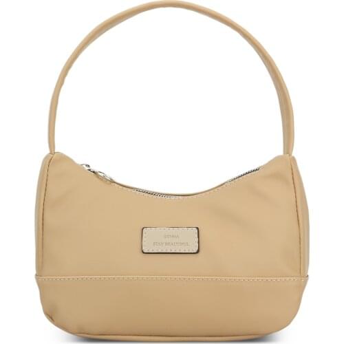 Womens Cream Baguette Bag Luxury Designer Handbag Shoulder Brand Evening Mini