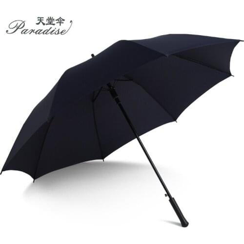 Extra Big Straight Shank Umbrella - 124 CM Canopy Windproof Waterproof Anti UV Steel Frame 8 Ribs 550g Steel Business Umbrella