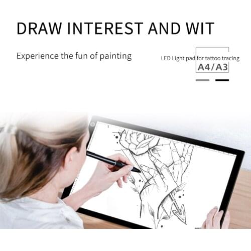 1Pcs Portable Ultra-thin A3 LED Light Board Tattoo Drawing Copy Board Tattoo Sketching Tattoo Accessories