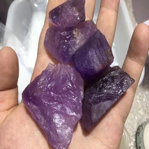 100g Natural raw Lavender amethyst quartz crystal rough Mineral specimen reiki Healing Home Decor DIY gift