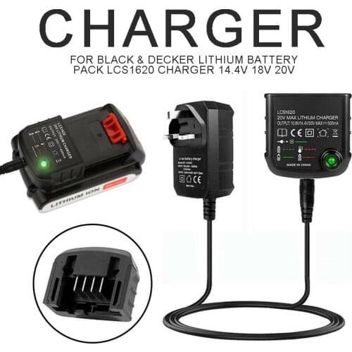 14.4V 18V 20V Lithium-Ion Battery Charger Suitable For Black & Decker LBXR20 Max High Quality Batteries Chargers Accessories