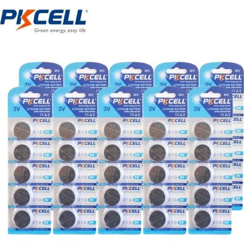50pcs/10card PKCELL CR2320 Lithium Battery LiMnO2 Watch Button Cell For car key High-Performance Button Battery coin cell 13Ah