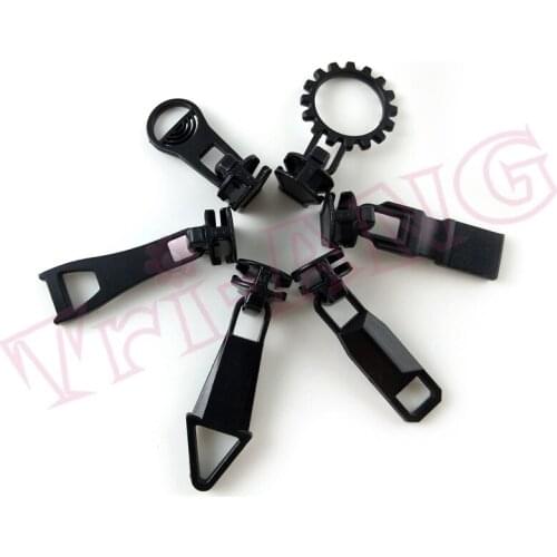 6PCS/PACK, Size 5# Quality Mix Resin Zipper Sliders Kit 100% Brandnew Zinc Alloy Zipper Head Garment Bag Suitcase Accessories