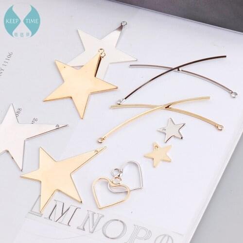 DIY alloy jewelry accessories Manual south Korean star great love earrings ear clip earrings ears line of jewelry materials