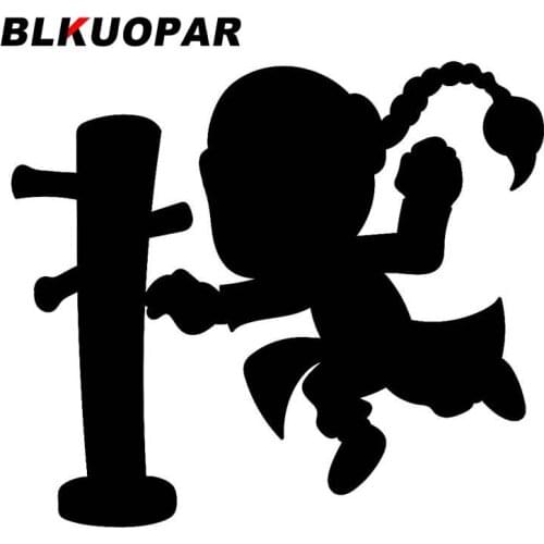 BLKUOPAR for A Martial Arts Master Practicing Kung Fu Car Stickers Sunscreen Scratch-Proof Decals Creative Car Door Protector