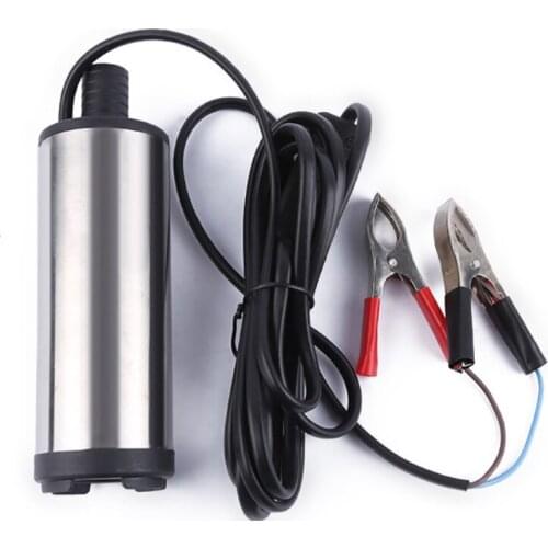 DC12V 24V 38MM Aluminium Alloy Auto Car Electric Submersible Pump Fuel Water Diesel Oil Barrel Pump 12L / Min Fuel Transfer Pump