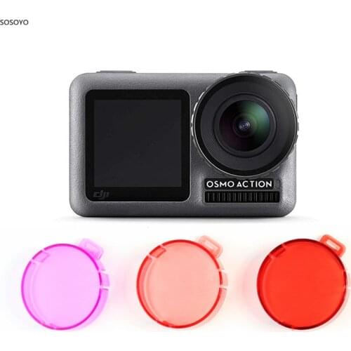 Camera Diving Filter Underwater Diving Filter Lens Cap For DJI Osmo Action Sports Camera Accessories