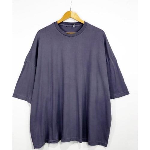 Design Basic Dark Wash Super Oversize T-shirt Dark Gray