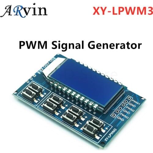 Signal Generator PWM Pulse 3 Channel Frequency Duty Cycle Adjustable Module LCD Display 1Hz-150Khz 3.3V-30V PWM Board Module