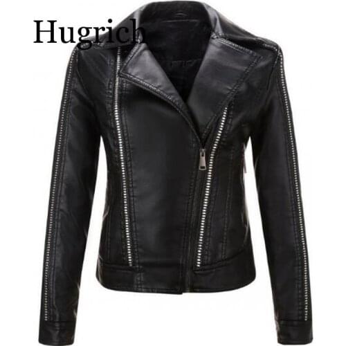 Женские кожаные куртки Hugrich China At AliExpress