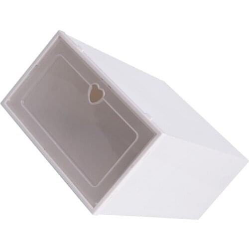 1Pcs/5pcs/10pcs Plastic Shoe Box Stackable Foldable Shoe Organizer Drawer Storage Case with Flipping Clear Door Ladies Men