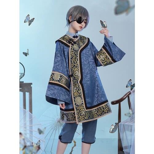 Anime Black Butler Ciel Phantomhive Tang Suit Daily Dress Patry Uniform Gorgeous Cosplay Costume Halloween Free Shipping 2021New