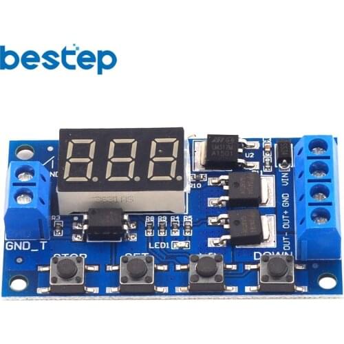 DC 12V 24V Dual MOS LED Digital Time Delay Relay Trigger Cycle Timer Delay Switch Circuit Board Timing Control Module DIY